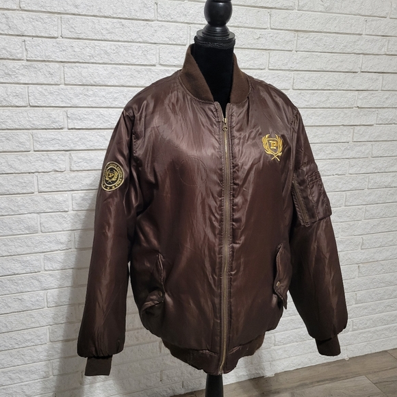 Phat Farm Mens Large Y2K Vintage satin puff flight jacket - Picture 2 of 16